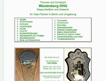 Tablet Screenshot of glas-wuestenberg.de